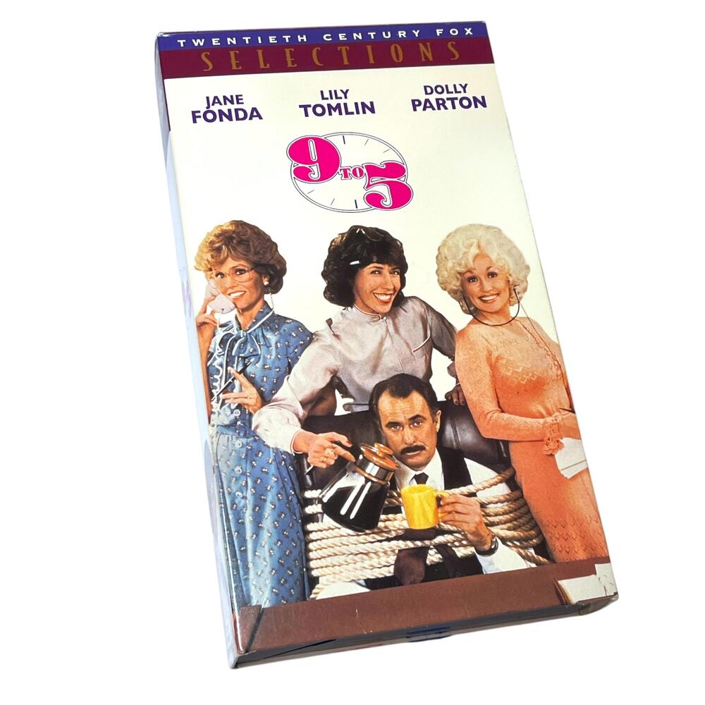 9 to 5 VHS Tape Dolly Parton Jane Fonda Lily Tomlin 1990 Fox Video